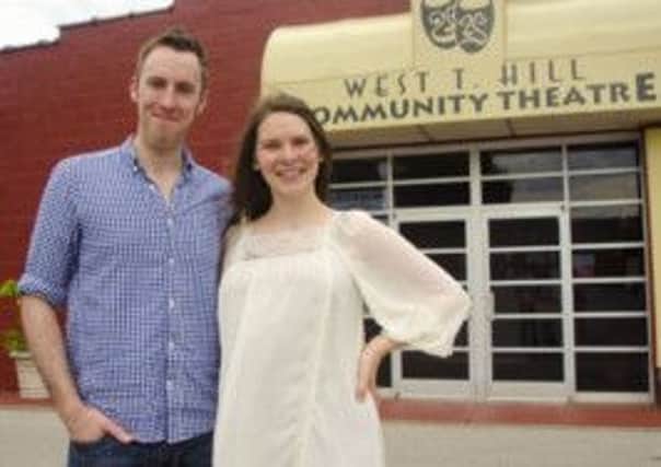 Ryan and Amy Moffett pictured outside the West T Hill Theatre in Kentucky.  INCT 23-726-CON