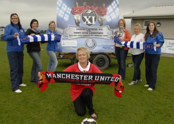 Moneyslane Ladies group at the launch of the Manchester United Legends match recently.