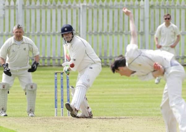 Robin Finchy-Graham bowling for Lisburn Thirds against Bangor Thirds, at Wallace Park. US1423-551cd Picture: Cliff Donaldson