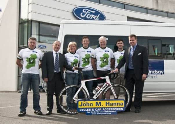 Some of the End2End team members alonside sponsors Trust Ford representatives Jonny Christie (Business Manager) and Greg Whan (General Sales Manager).