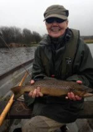 Pauline with one of the brown trout - caught in a national competition at Lough Corrib last year - that helped earn her international call-up.