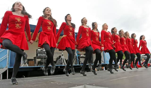 LINE DANCE. Members of Innova, who performed at the Ballymoney Pre Show on Friday night.INBM24-14 029SC.