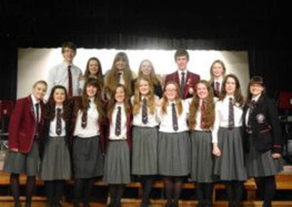 The Year 14 leavers after a final and emotional sing of the school song.  INCT 24-727-CON