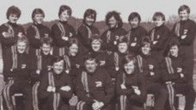 Davy Gordon, third from right, back row, in his time with Norwegian club Egersunds in 1980.