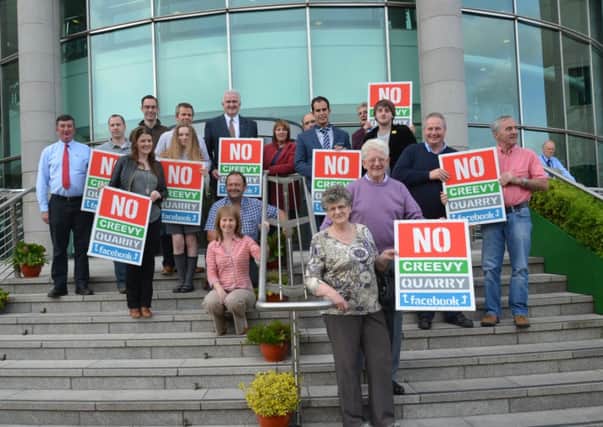 Residents opposing Creevy Quarry plans