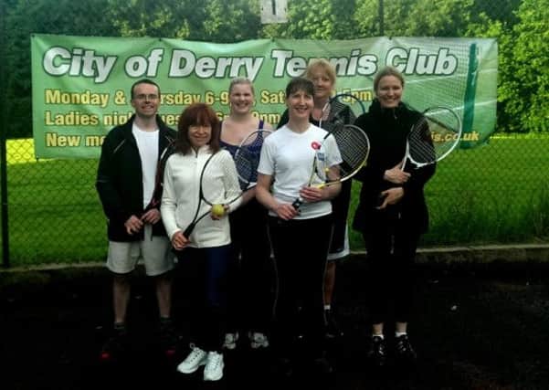 Anyone for tennis....members of City of Derry Tennis Club.