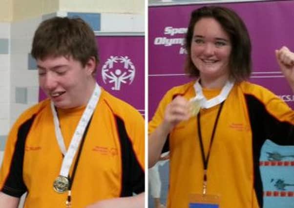 Sixmile Sharks Special Olympics Club members Owen Pickett (18) and Shannon McNickle (16) won gold at the Ireland Games in Limerick at the weekend. INLT 25-927-CON