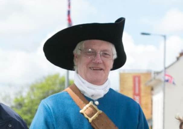 (file photo) Councillor Jim McClurg in his Sir Henry Inglesbys Fife and Drum Corps uniform on Giro dItalia day.