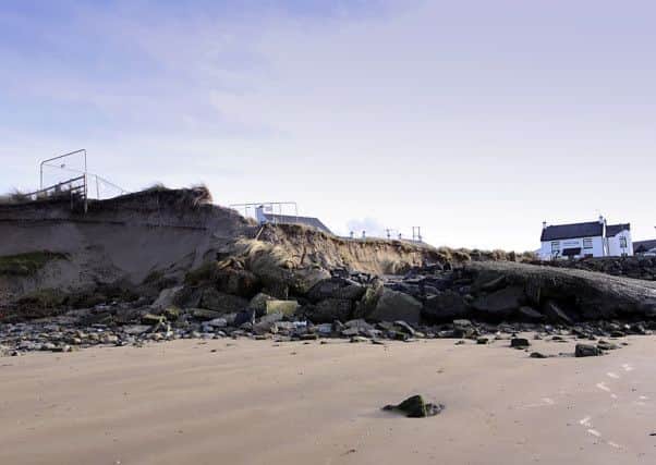 Sign of Errosion at Magilligan beach. INLV0614-114KDR