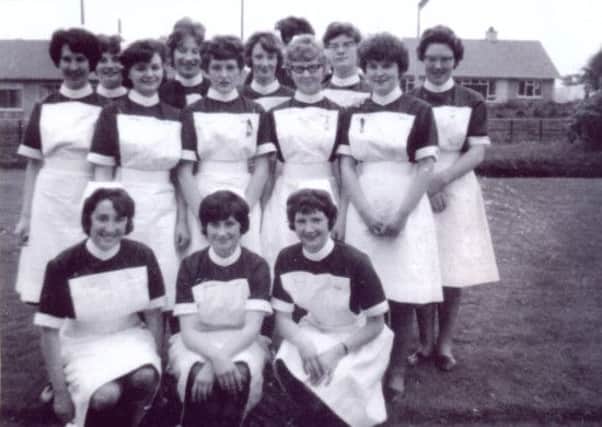 The June Preliminary Training School (PTS) group of nurses, class of 1964, pictured outside Agnes Jones House at Altnagelvin on June 21, 1964.