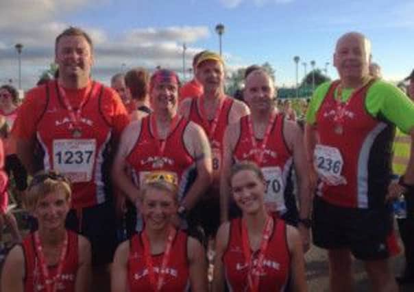 Larne Athletic Club runners who took part in the Lisburn 10k on Wednesday.