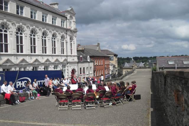 Bands from the Londonderry Bands Forum celebrated 'Music City' with performances on the Walls and on the Quay.