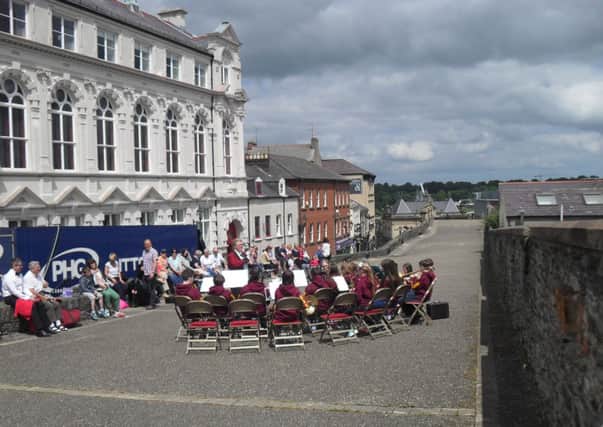 Bands from the Londonderry Bands Forum celebrated 'Music City' with performances on the Walls and on the Quay.