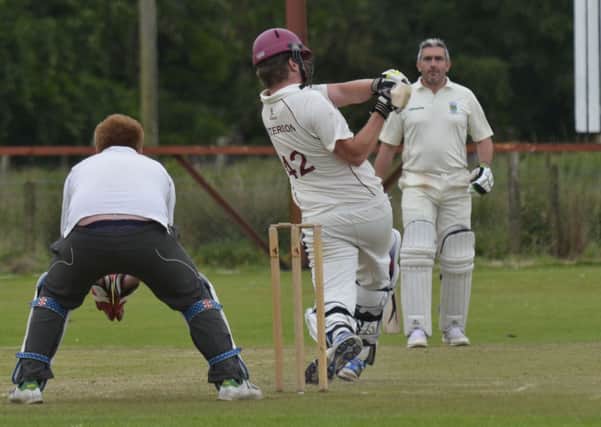Phil Patterson pictured at the crease for Ardmore II's during their match against Creevedonnell 2nd's. INLS2514-177KM