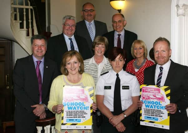 Inspector Alison Fleming is pictured with local school principals showing their support for School Watch. INBT26-264AC