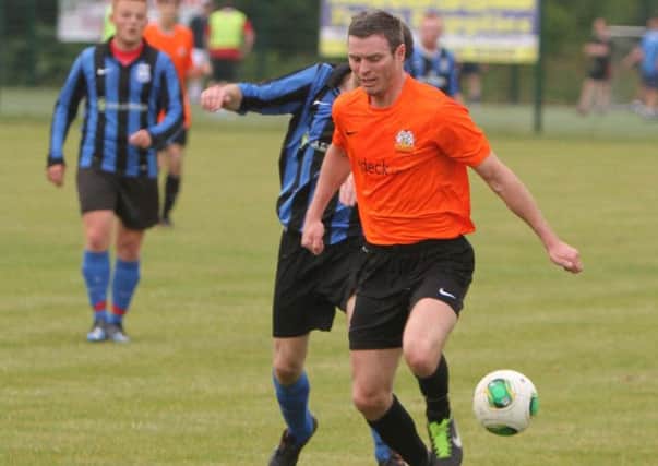 Kevin Braniff on the ball for Glenavon at Crumlin. Pic by Brian Bain.