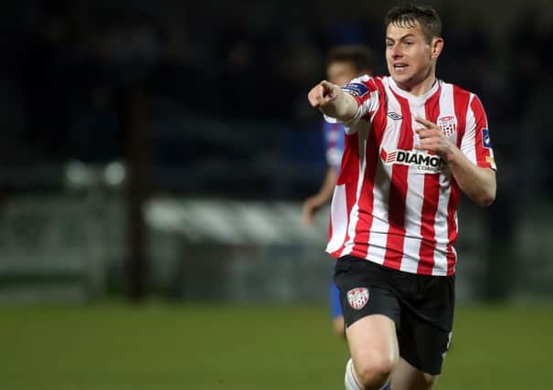 Derry City's Danny Ventre is suspended for tomorrow night's league clash with Dundalk.