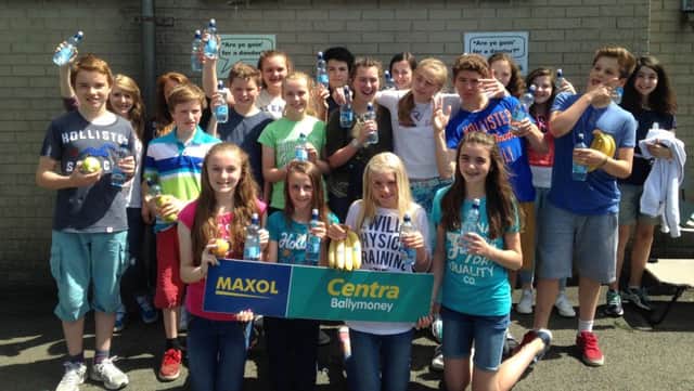 Dalriada Dander pupils enjoy Biesty's generous sponsorship. INBM27-14
