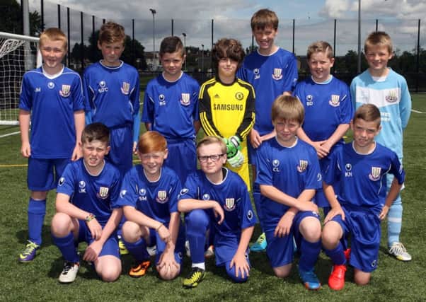 Ballymena Town who took part in the P7 section of the Ballymena Mini Soccer League. INBT27-255AC