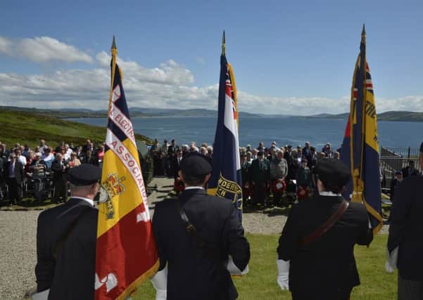 The scene during the WWI Commemoration held by the Inishowen Friends of Messines at Fort Dunree on Sunday. DER2614-257KM