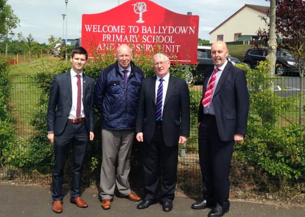 Site meeting regarding safety concerns at Ballydown Primary School
