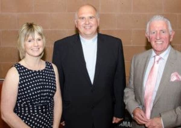 From left: Deborah Kinghan  Seymour Street Society Steward, Rev Brian Anderson, Tom Millar  Circuit Steward