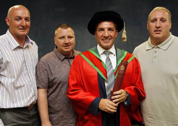 Brendan Rodgers pictured with Brendans brothers Gerard, Declan and Con. Picture By: Aidan OReilly Pacemaker Press