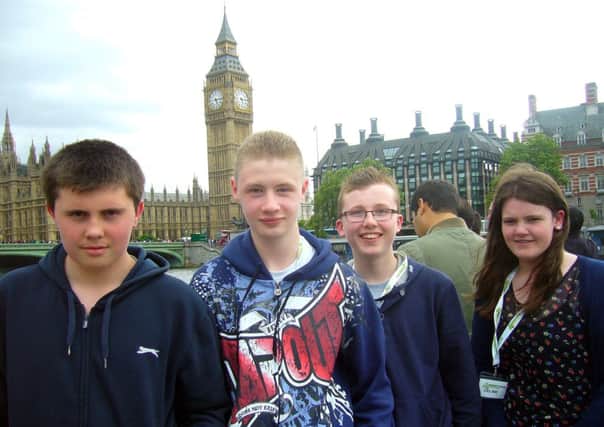 Pupils from St Killian's College pictured during their trip to London.  INLT 27-689-CON