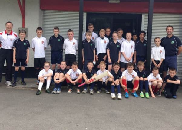 Derriaghy Cricket Club hosted a fixture recently between Lisnagarvey High School and Forthill High School.