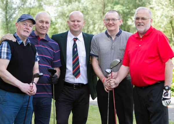 James Bothwell, John Walker, Michael McCreery and Peter Long join Gordon Corry on his Captain's Day at City of Belfast Golf Club.