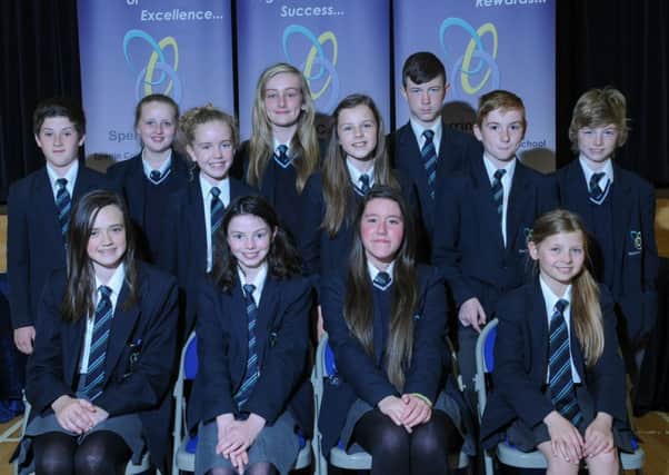 Year 8 Top Academic Award winners at the Sperrin Integrated College, Magherafelt Awards ceremony.