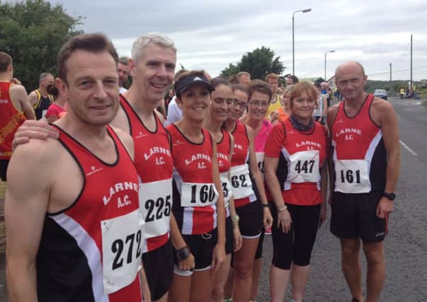 Larne AC members at the Greyabbey 10k and 5k races. INLT 28-909-CON