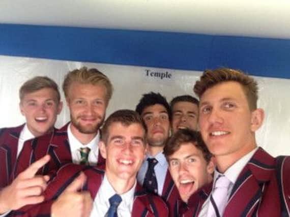 Joel Cassells and the victorious Oxford Brookes University Eight. (s)