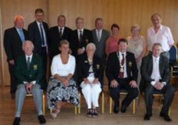 Sponsors and officials pictured at the Open Week Press Reception held in Carrickfergus Golf Club.  INLT 28-912-CON