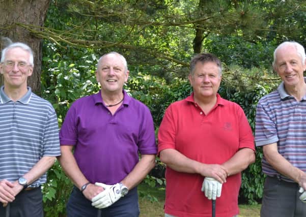 David Phelan, Billy Lutton, Simon McCall and Ivan Arbuthnot enjoy a round at Lisburn