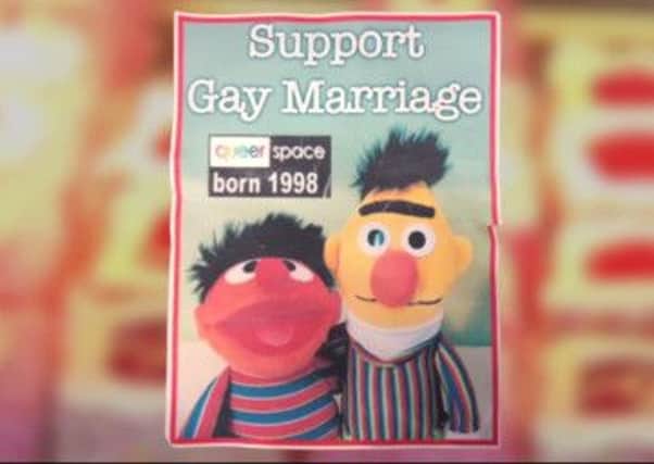 The 'Support Gay Marriage' cake that Ashers refused to bake.