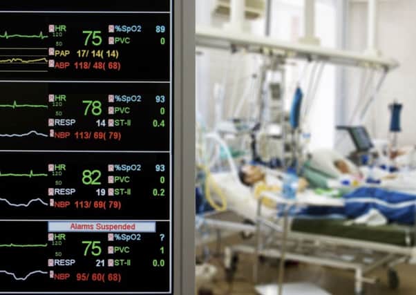 ICU monitor with several patients