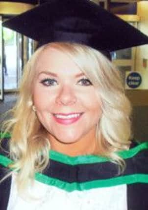 Lauren January, daughter of Lorraine and the late John (Jan), Abbeydale, Londonderry.
Lauren graduated from the University of Ulster, receiving a Bachelor of Science with First Class honours.
She also recevied a Diploma in Professional Practice.