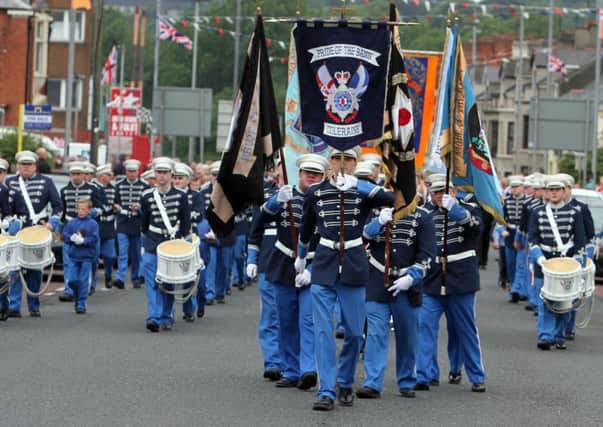 Pride of the Bann pictured at Union Street on the Twelfth morning in Coleraine.
