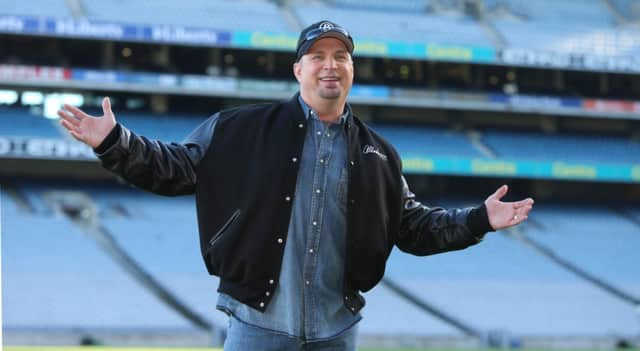 Garth Brooks at Croke Park stadium, Dublin, during an announcement that he will play at the stadium on July 25th and 26th. PRESS ASSOCIATION Photo. Picture date: Monday January 20, 2014. Photo credit should read: Niall Carson/PA Wire