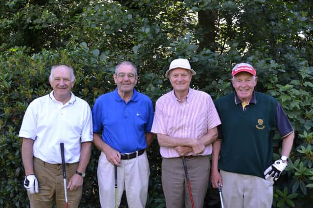 Leslie Cross, Albert Gregg, Fred Walsh and Greg Ferris enjoy a round at Lisburn.