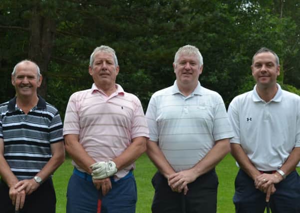 Tom Beattie, Andrew Gibb, Mark Jamieson and Bryan Heatherington enjoy a round at Lisburn.