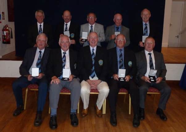 The Rockmount Golf Club Jimmy Carroll team after being presented with their participation medals at the final day at Westmanstown Golf Club, Dublin.
