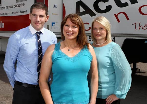 Action Cancers mobile detection unit  will be visiting SuperValu Lisburn on the Knockmore Rd, for public appointments on  Wednesday 27  August. Action Cancer patron Nuala McKeever, centre, joins Sean Conlon from the charity and SuperValu Marketing Manager Donna Morrison, to announce the visit.
