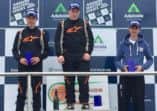 Wilson on the podium for second place.