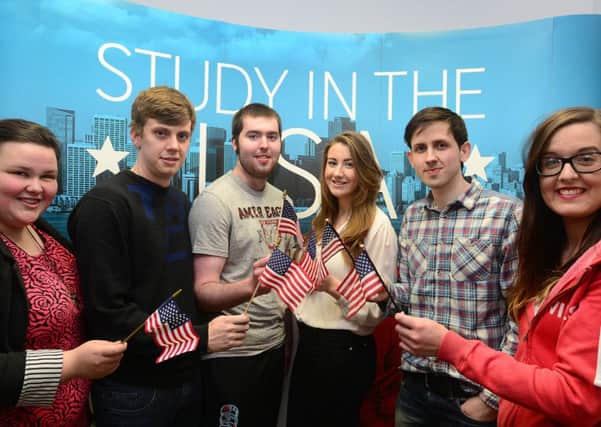 (from left) Angela Tweed, Stephen ONeill, David McKerr, Emma Gilpin, Cal Douglas and Gemma Gibson who are attending the USA