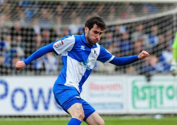 Michael Smith in action for Bristol Rovers. Photo courtesy of www.bristolrovers.co.uk