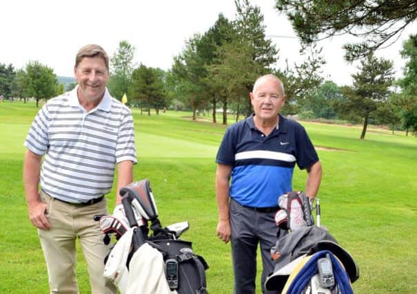 Henry Eagleson, who won the Currie Cup and Thompson Cup competitions at Ballymena Golf Club, pictured with playing partner Jim Hanna. INBT 30-811H