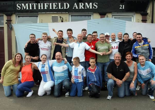 Members of the newly formed Spirit of '89 Supporters Club pictured at the Smithfield Arms on Saturday. INBT31-224AC