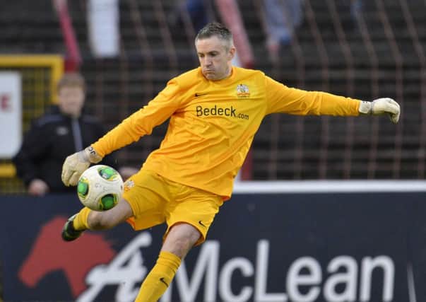 Larne keeper John Connolly, seen here playing for former club Glenavon.